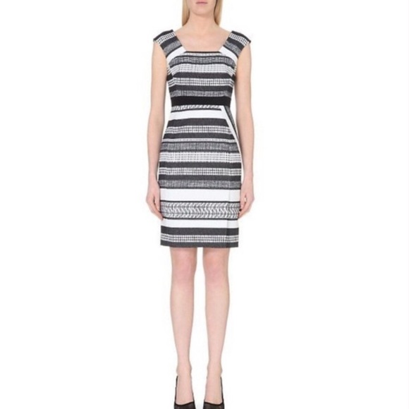 Karen Millen Striped Tweed Pencil Dress - Picture 3 of 14